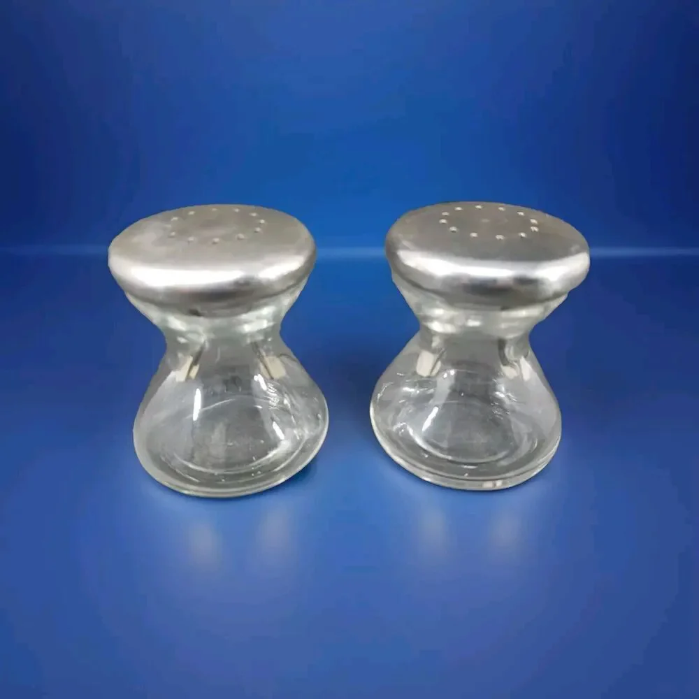 STAR TREK Style Hourglass Salt & Pepper Shakers Made in USA VTG MCM See Photos